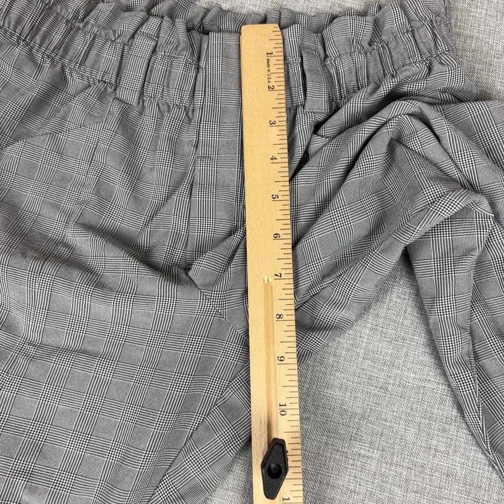 Athleta Pants Womens 2 Gray Plaid Skyline Jogger Woven Elastic Waist Travel - Picture 3 of 10